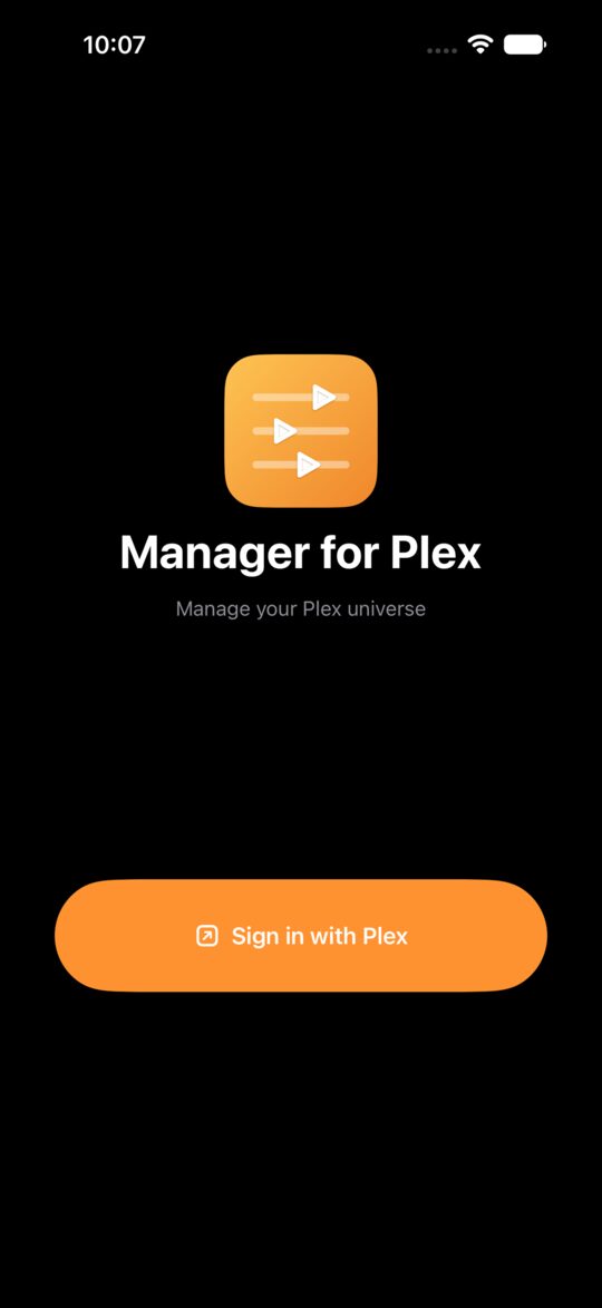 Sign in with Plex